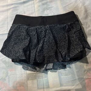 lululemon athletica Black and Gray Women Shorts